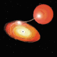 Artist's conception of an accreting binary system