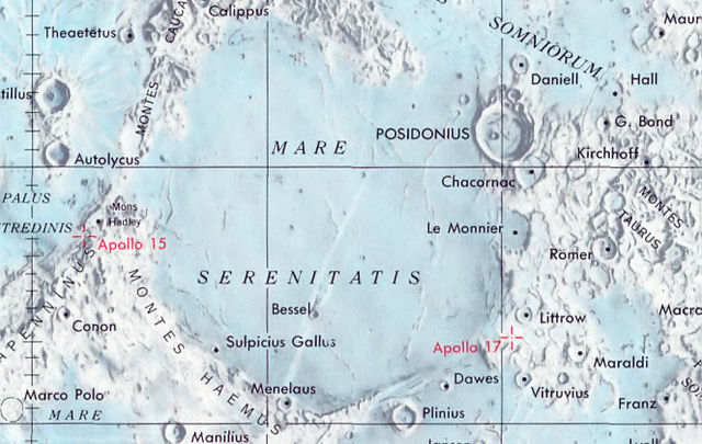 mountain ranges on the moon