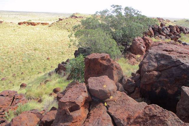 Rocky outcrops in the Great Sandy Desert, Australia