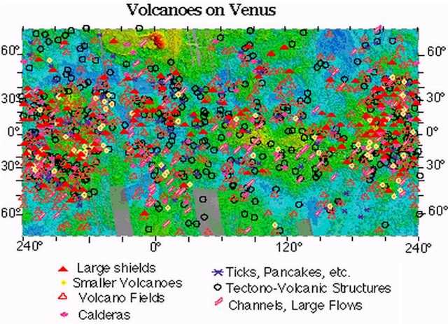 volcanoes on venus